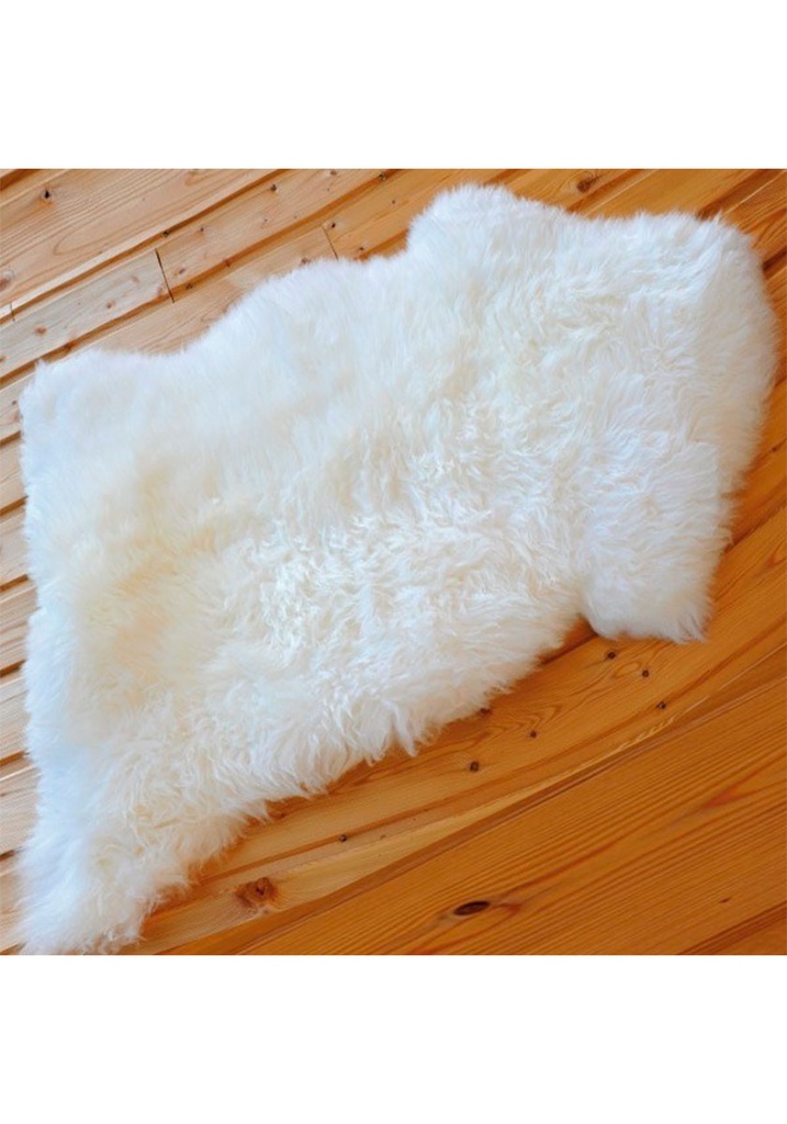 Demi-coussin En Peau De Mouton Fleeceworks – Blanc – Occasion (nettoyé)